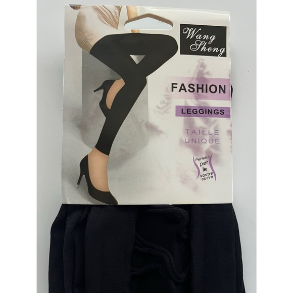 Wang Sheng Women’s Black Ripped Fashion Leggings One Size - Picture 1 of 5